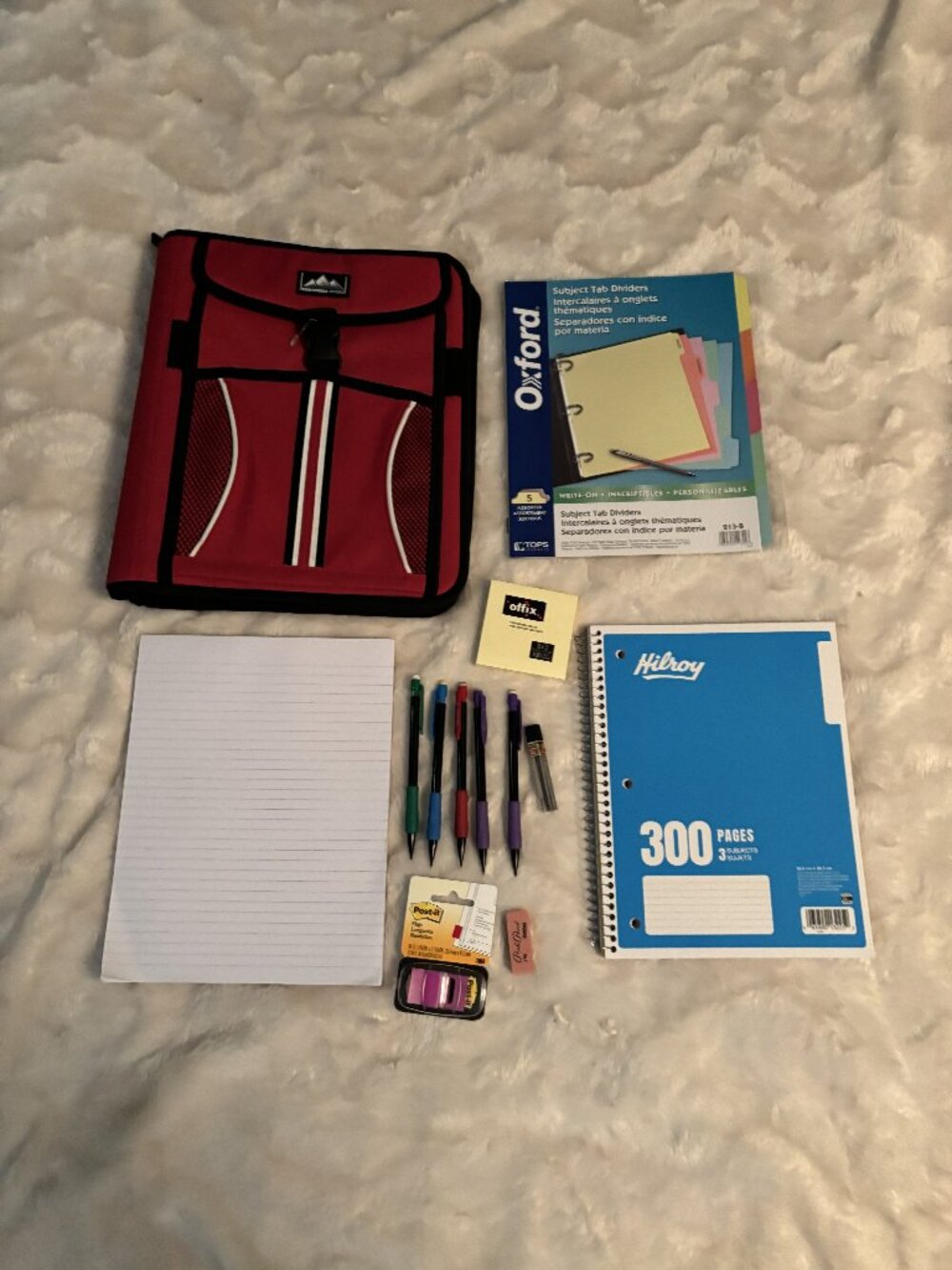School Office Supplies Hilroy Oxford Post-it Zipper Binder Pentel Most New